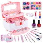 41 Packs Kids Makeup Kit For Girls Washable Makeup Play Set Toy With Real Case