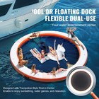 Inflatable Floating Dock   10ft Water Dock Platform With   8ft Mesh Pool