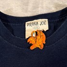 Rare 90s Vintage Pirana Joe Graphic T-shirt   Navy   Xl