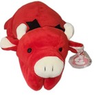 Nmt  Ty Pillow Pal - Red The Bull  14 5 Inch  Mwnmt Plush Stuffed Animal Toy