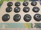 24 Antique Vegetable Ivory Lansing Buttons 2 Original Cards 9 16  Gray
