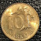 High Grade Bu 1958 Finland 10 Marrkaa Coin-feb480