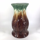 Majolica Jardiniere Planter Pedestal Base Floral 16 1 2   