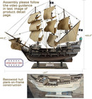 Sailingstory Wooden Pirate Ship Model Black Pearl 27  Beige Sails