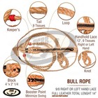 9 9 Bull Rope 14ft Right Hand Fl     Pro Bull Riding Rope Handmade Rodeo Gear
