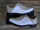 New Custom Footjoy Fj Icon Mens Golf Shoes Tan wh Asymmetrical 9 X-wide 