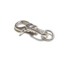 Silver 925 Large Key Clip Chain Wallet Hook Sterling Handmade Biker Accessory