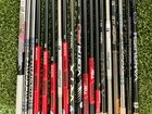 Lot Of 15 Premium Golf Shafts - Various Lengths  Flexes  And Brands