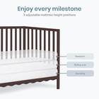 Dream On Me Synergy Wave 5-in-1 Convertible Full Size Baby Crib  Chocolate 