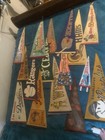 Vintage Lot Of Felt Pennants - Unique rare