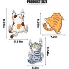 Vinyl Car Sticker Decal  Three Funny Climbing Cats Scratch Repair Sticker  Cute