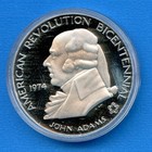 1974 John Adams American Revolution Bicentennial Us Mint Silver Medal  82 W  Box