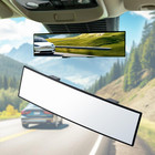 12in Universal Panoramic Rear View Mirror interior Clip-on Wide Angle convex Re