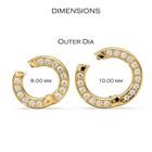 14k Clicker Round Connector Solid Gold Clasp Pave Diamond Connector Finding