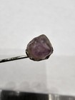 Vtg Amethyst Pin Flower Handmade Old Color Purple Stone Mineral Silver Tone Rare