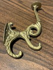 Lot Of 4 Vintage  Victorian Ornate Style Cast Iron Double Coat Hat Hooks