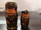Vintage Russian Wooden Babushka Matryoshka Nesting Dolls Kgb Soldiers
