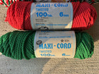 Vintage Macrame Maxi-cord Twisted 6mm 450  Yards Christmas Red Green   Multi Usa