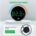 2 4pc Aquarium Digital Thermometer Led Fish Tank Temperature Gauge Touch Screen