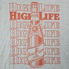 Miller High Life Beer Shirt Mens 2xl Xxl Gray Brew Casual Outdoor Biker Nwt B