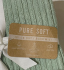 Set Of 2 New Pure Soft Quick Dry 100  Cotton Absorbent Soft Hand Towels Green