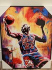 Michael Jordan Chicago Bulls Framed Canvas Wall Art Pop Street Decor 25x26 Nba 