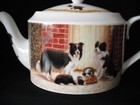 Danbury Mint Border Collies Teapot- Collectors Unused