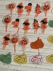 Vintage Halloween Cupcake cake Topper Picks