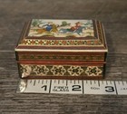 Vintage Persian Khatam Trinket Jewelry Box Marquetry Wood    free Shipping 