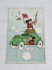 Rare Pre-ww2 Japanese Postcard Mickey Mouse Rising Sun Flag Armored Vehicle Car