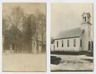 Lot Of 2 Fowlerville Mich Michigan Postcards  Rppc Churches Lutheran Catholic