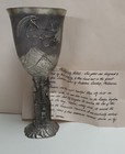 Sculptors Workshop Graeme Anthony Gondolin Elven-city Pewter Goblet C1992 Signed