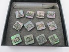 Vtg Tandy Leather Company Mini Pictorial 12 Stamp Set Frog Tree Raccoon Snake
