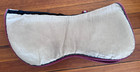 Ogilvy Memory Foam Half Pad - Taupe W Red green Piping - Vguc 