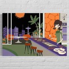 Carousel Of Progress 36x12 Retro Shag Inspired Poster Art- Disneyland