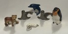 Lot 6 Vintage Hagen Renaker Figurines Sea Lion Seal Dolphin Penguin Lion