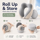 U Shaped Memory Foam Travel Pillow Airplane Neck Pillow With Storage Bag