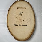 Vintage Oval Wood Wall Plaque Panda Bear Artwork Hanging 10x7 5 Vertical