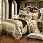3pcs Satin Embroidery Bedding Set   Soft And Comfortable Satin King Rose Gold