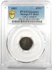 1803 Draped Bust Half Dime H10c - Certified Pcgs Vf Details - Rare Date 