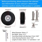 Luggage Suitcase Replacement Wheels Bearings Repair Kits 50mm X 18mm Set Of 4