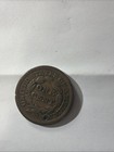 1846 Large Cent Matron Braided Hair Us Copper Coin Hole In Top