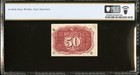 Pcgs 55  Fr  1322 Fractional 1863 Union Currency 50c Civil War Second Issue Note