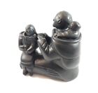 Antique Inuit Large Argillite Hand Carved Stone First Nation Carving