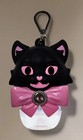 Bath   Body Works Halloween 2025 Black Cat W pink Bow Pocket bac Holder Nwt