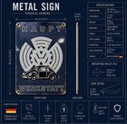 Volkswagen Beetle Haupt Werkstatt Rusted Sign     60    40 Cm  23 6       15 7    