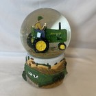 John Deere Tractors Enesco Musical Waterball Snow Globe Farmer In The Deli