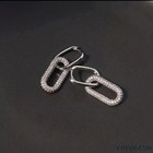 Moissanite Drop dangle Earrings Solid 14k White Gold 3 Carat Round Brilliant Cut