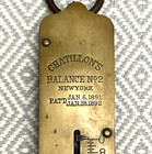 Lot Of 2 Antique Chatillon s Balance No  2 Brass Hanging Spring Scale 50   25 Lb
