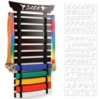 12 Belts Karate Belt Display Rack With Stickers  Martial Arts Belt Walnut